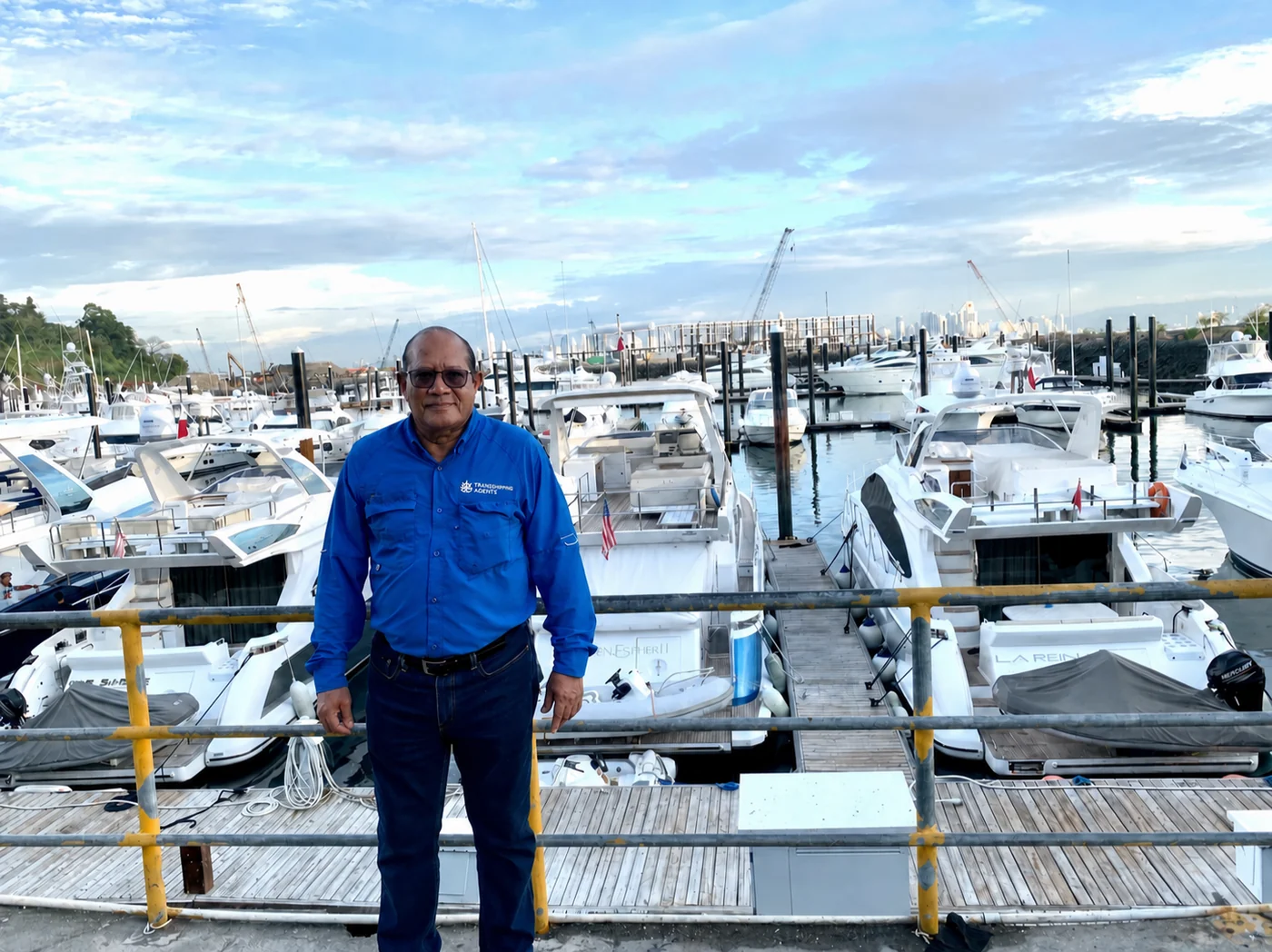Leo Waterman supporting yacht operations at a Panama marina